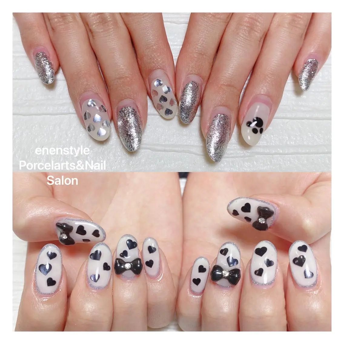 ミディアム ネイル ハンドネイル 🐾enen style 🐾のネイルデザイン