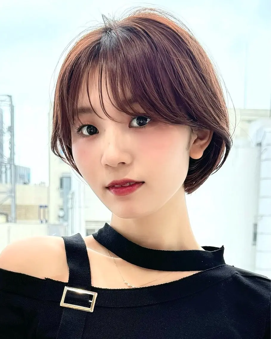 ショート カラー カット ヘアカラー トリートメント 💍新宿ショート 💍岩田莉奈のヘアスタイル