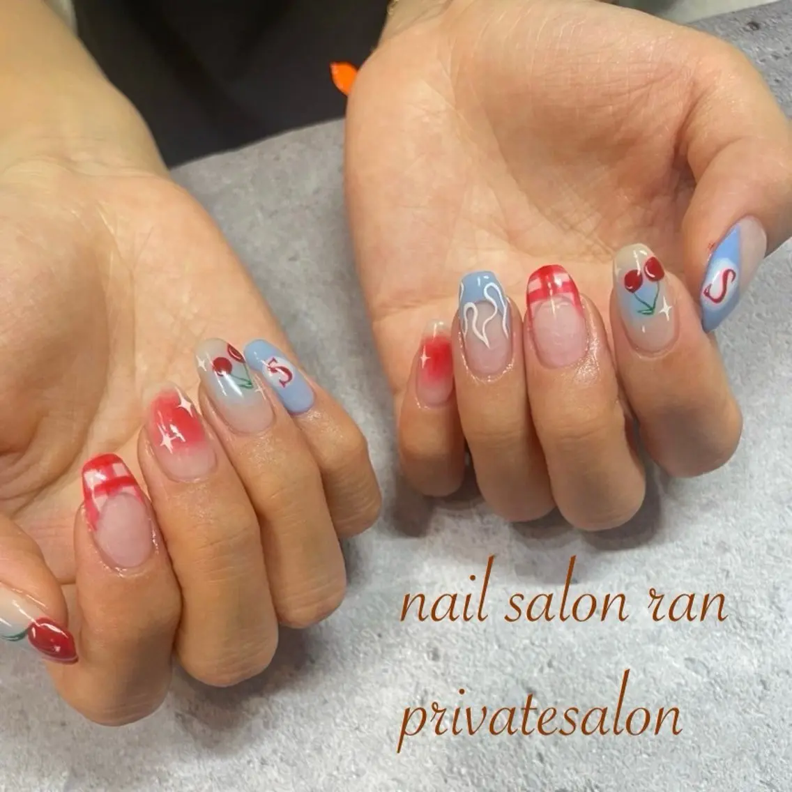 ネイル アートネイル 春ネイル ハンドネイル ハンドケア nailsalon ranのネイルデザイン