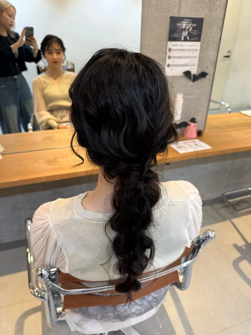 ロング ヘアアレンジ ヘアセット sakura カットモデル募集💖のヘアスタイル