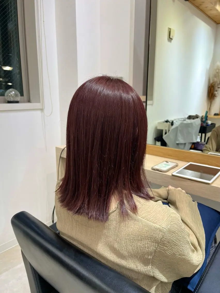 ミディアム カラー 【ニュアンスカラー・ 髪質改善】スズキカナのヘアスタイル