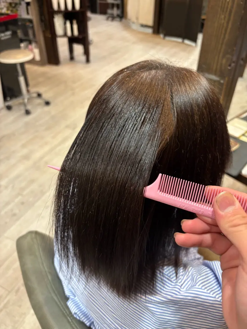ミディアム 縮毛矯正 【モデル様募集中】 渡邊 マサキのヘアスタイル