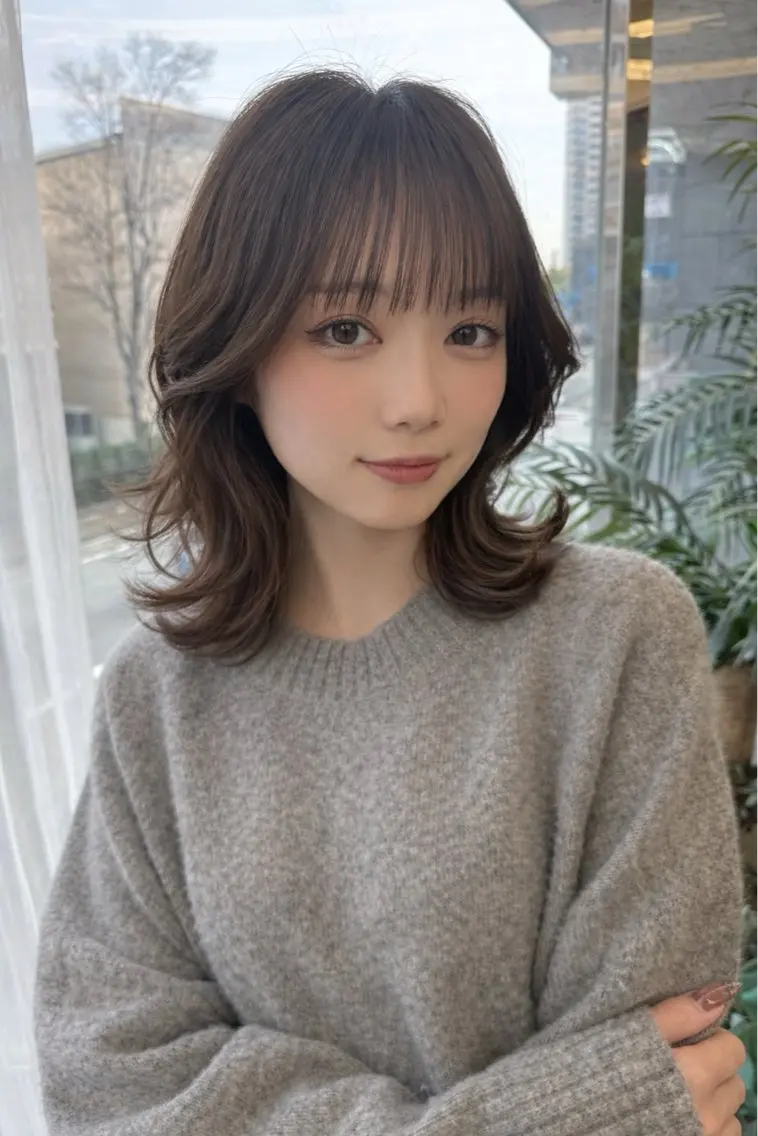 ミディアム 尾前 了守のヘアスタイル