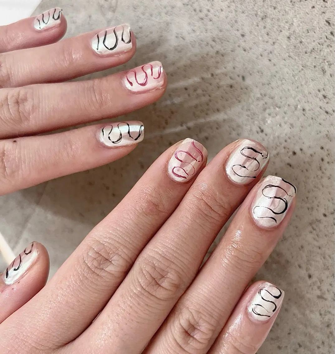 ネイル 持ち込み シンプルネイル Maison Calin manaのネイルデザイン