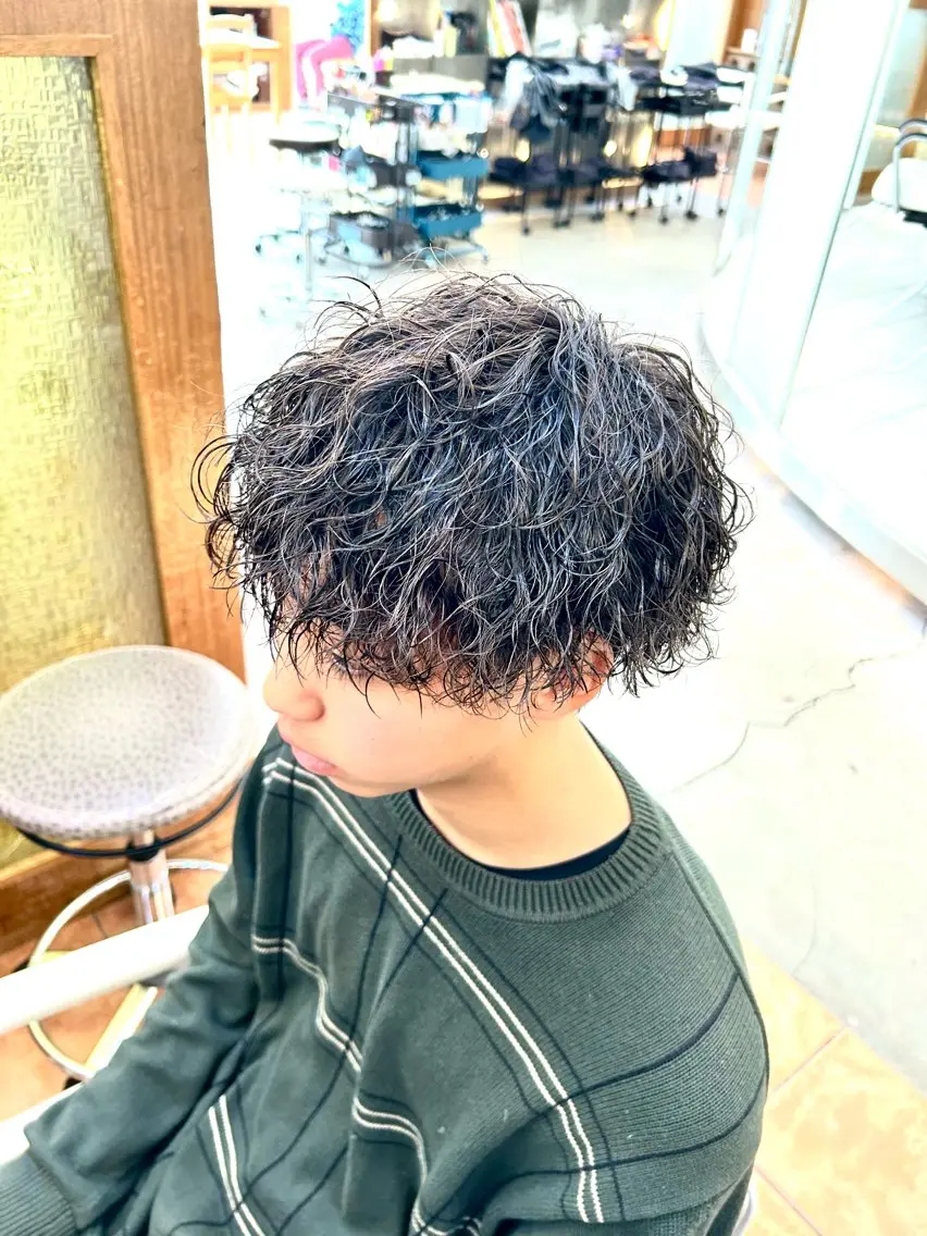 パーマ メンズ カット パーマ 相模大野メンズ パーマ 仁翔のヘアスタイル