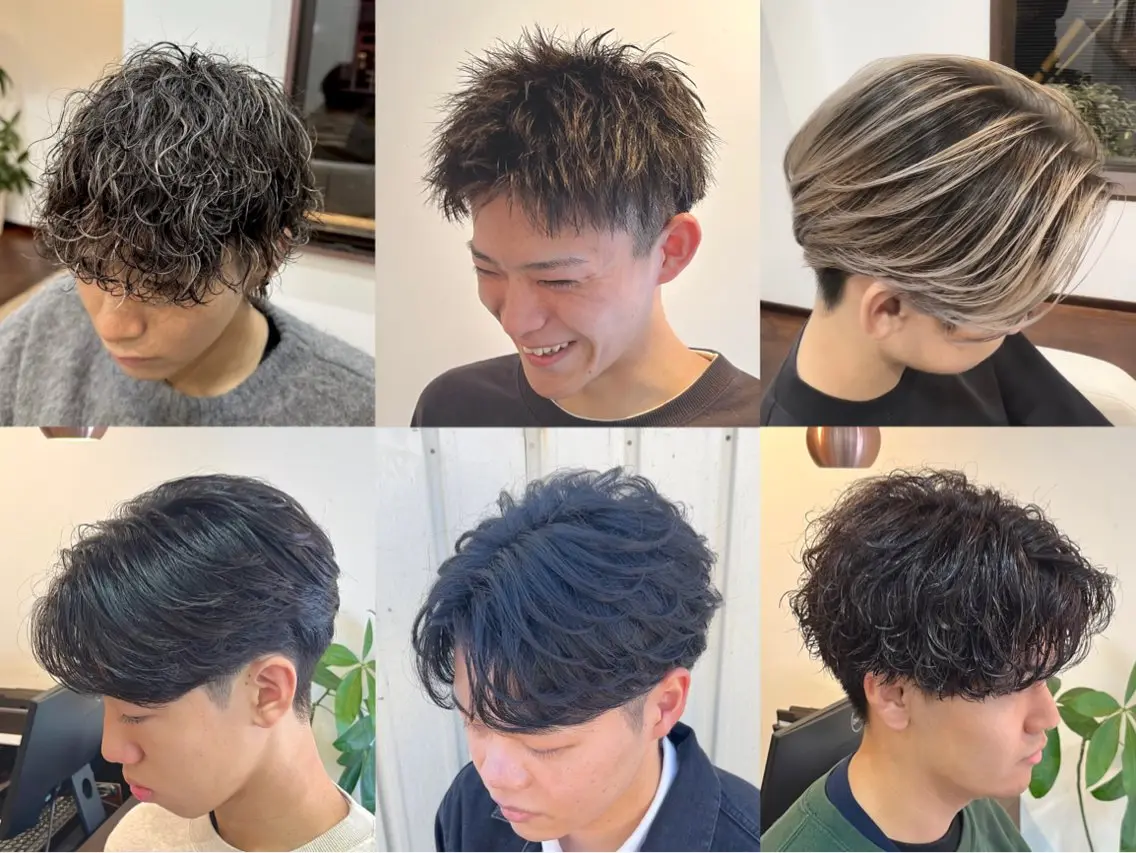 パーマ メンズ カット パーマ 今在家 玲【艶髪スト レート/メンズ】のヘアスタイル