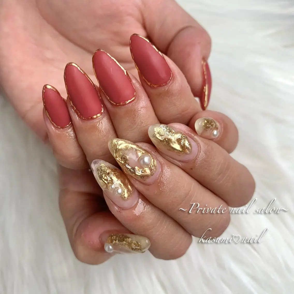 ネイル アートネイル ラメ(グリッター) マグネットネイル ミラーネイル 持ち込み KASUMI♡ Nailのネイルデザイン
