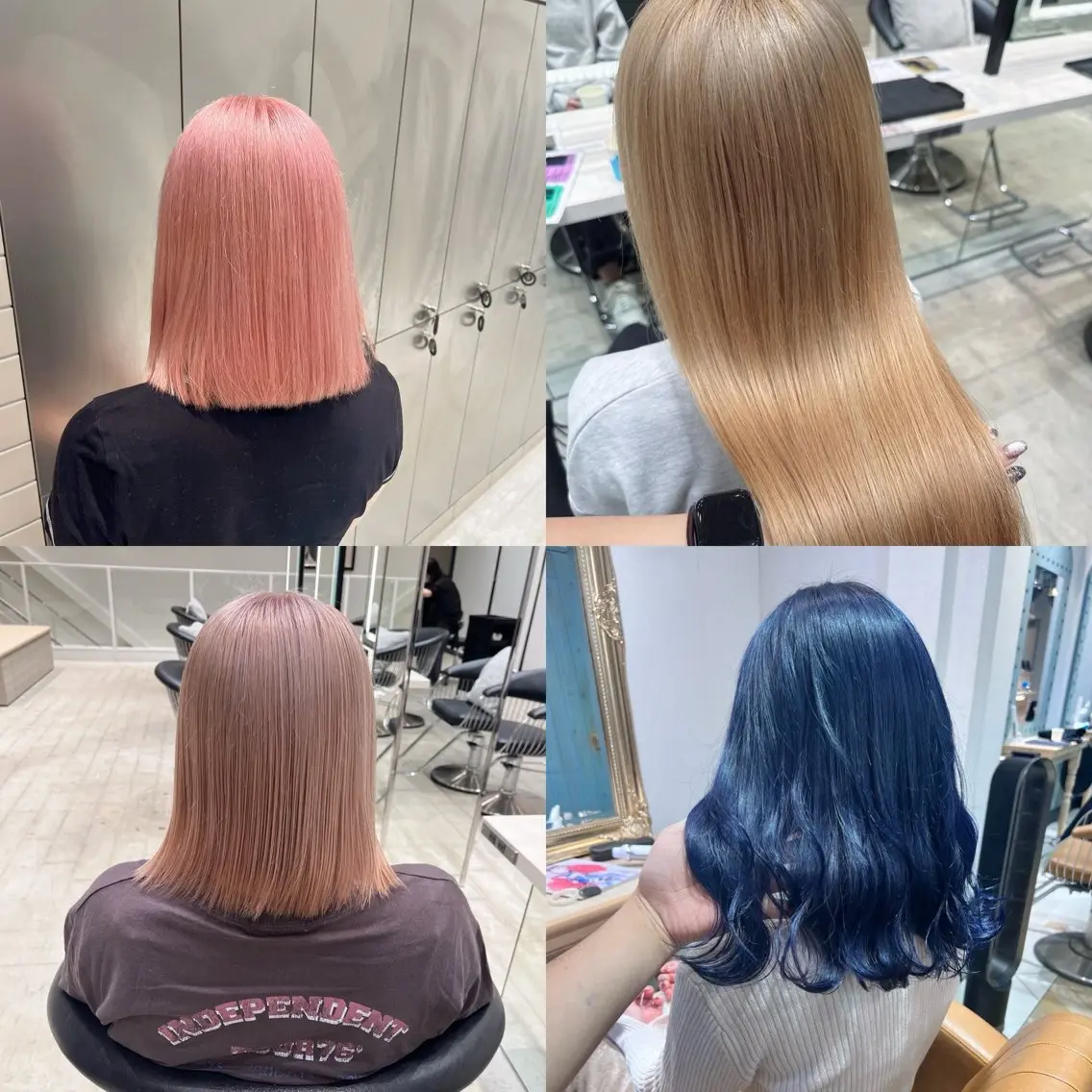 【🌈ブリーチ1回で可愛く透明感カラー🌈】カット+ダブルカラー(ケアブリーチ使用)＋1step髪質改善✨の写真