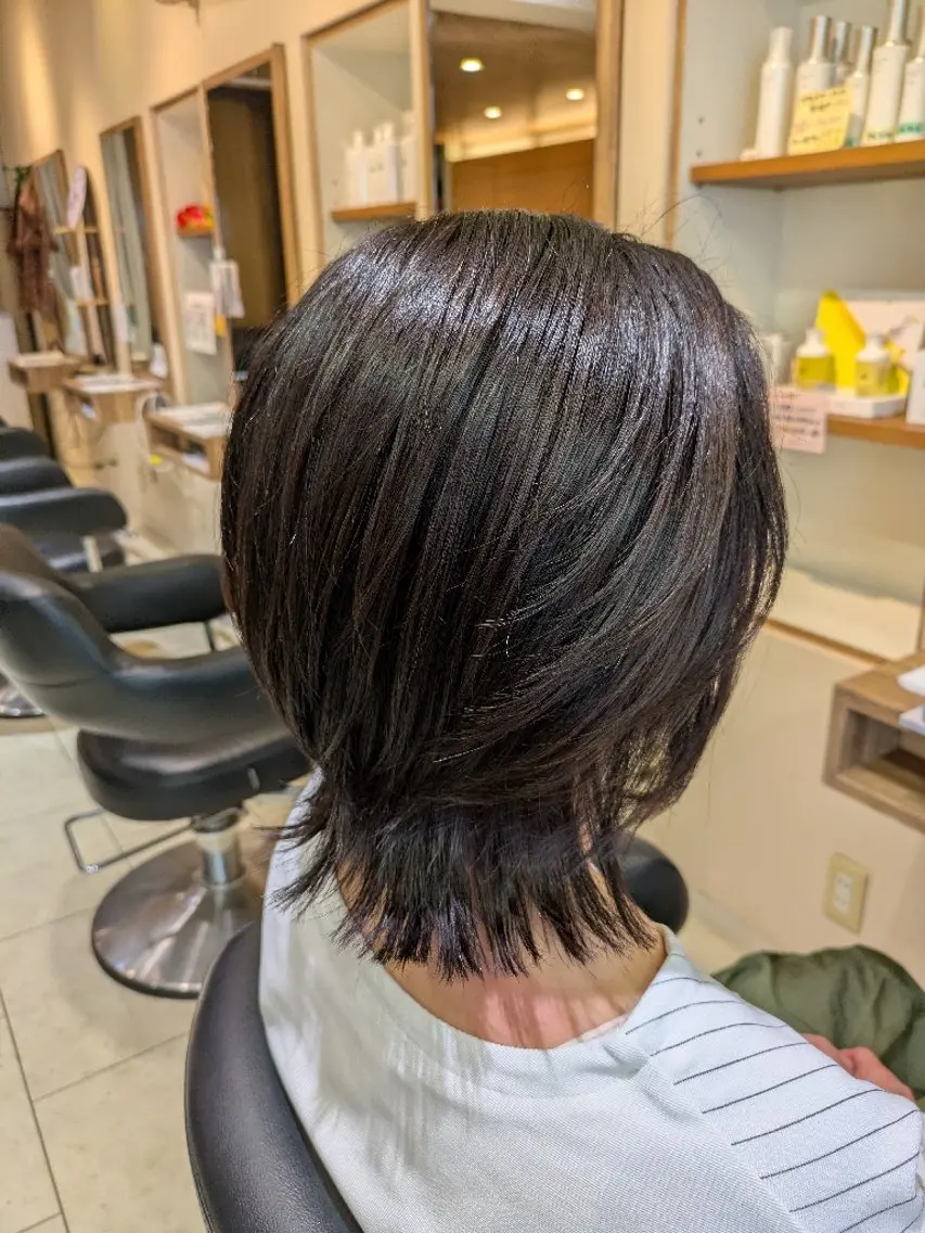ミディアム ボブ くびれヘア 塚原 友紀子のヘアスタイル