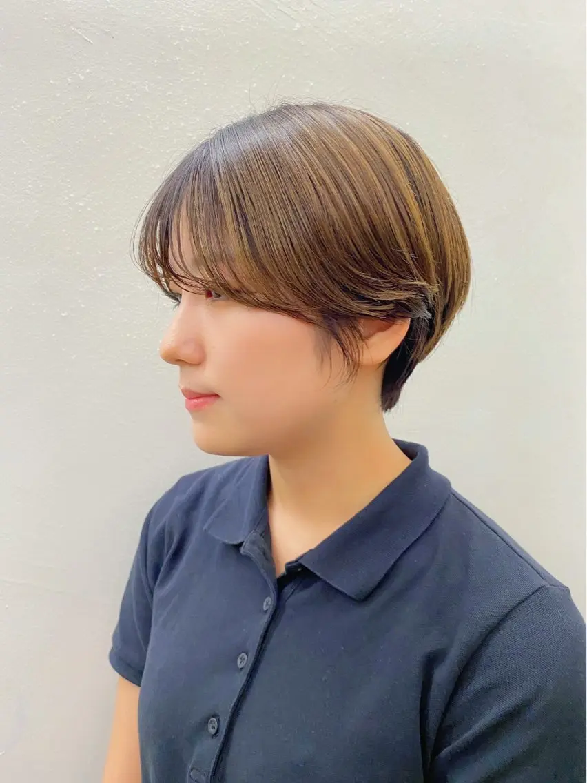 ショート カラー パーマ カット ヘアカラー トリートメント 似合わせレイヤー/ ケアパーマ/高倉のヘアスタイル