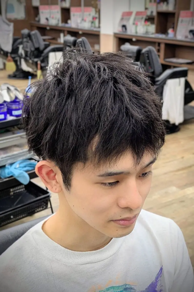 ショート パーマ 理容プラージュ燕三条 福井のヘアスタイル