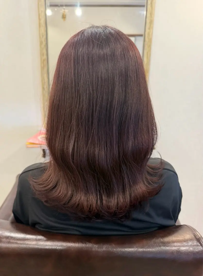 ロング カラー カット ヘアカラー 森川 美保のヘアスタイル