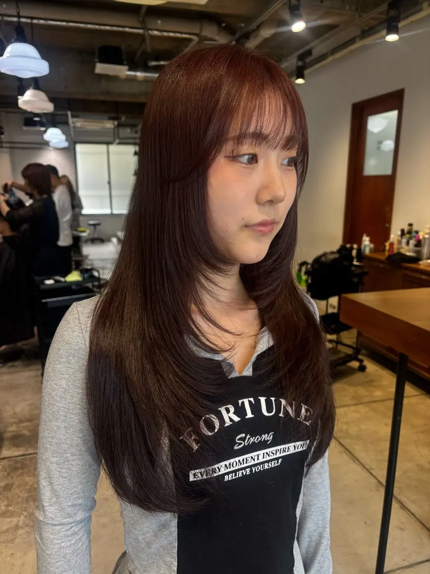 ロング カット ヘアカラー 🎀抜け感ナチュラル 🎵asuna🪽のヘアスタイル