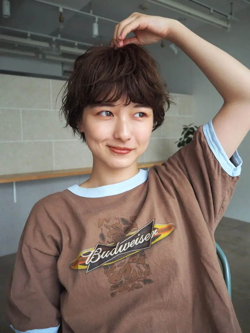 ショート パーマ 杉田 海渡のヘアスタイル