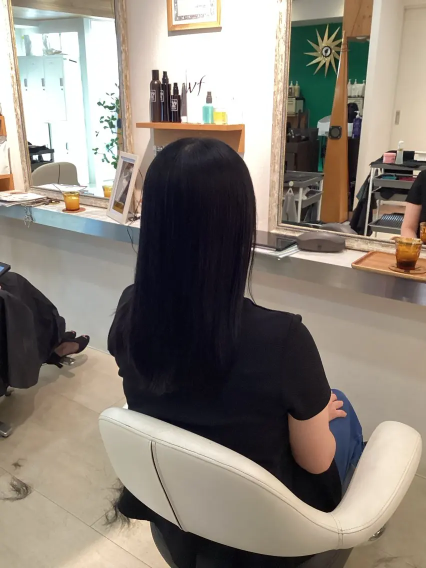 ロング カット 縮毛矯正 トリートメント hair bonitaのヘアスタイル