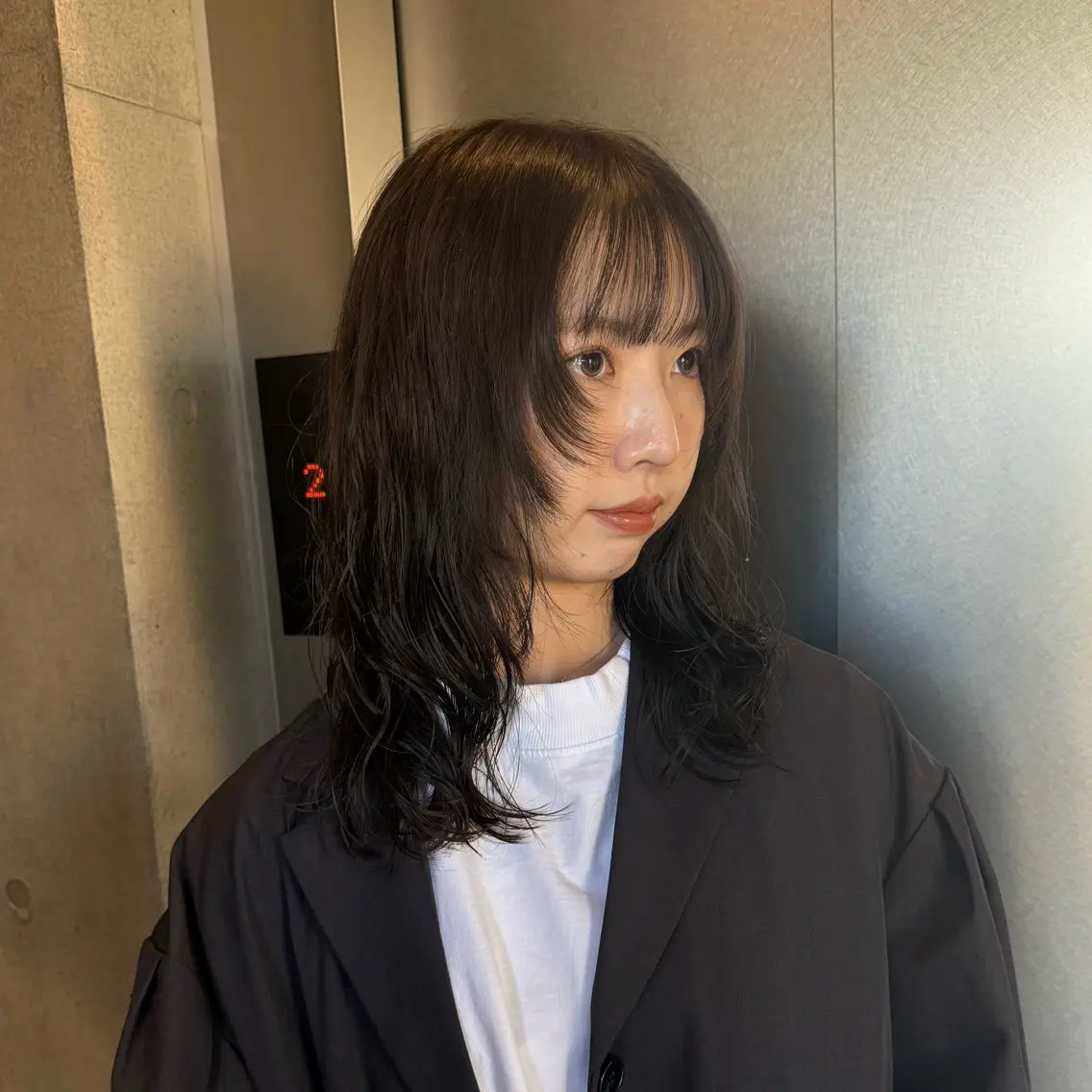 ロング カラー カット ヘアカラー トリートメント 柔め透明感血色カラー 暖色/レイヤー/ゆいのヘアスタイル