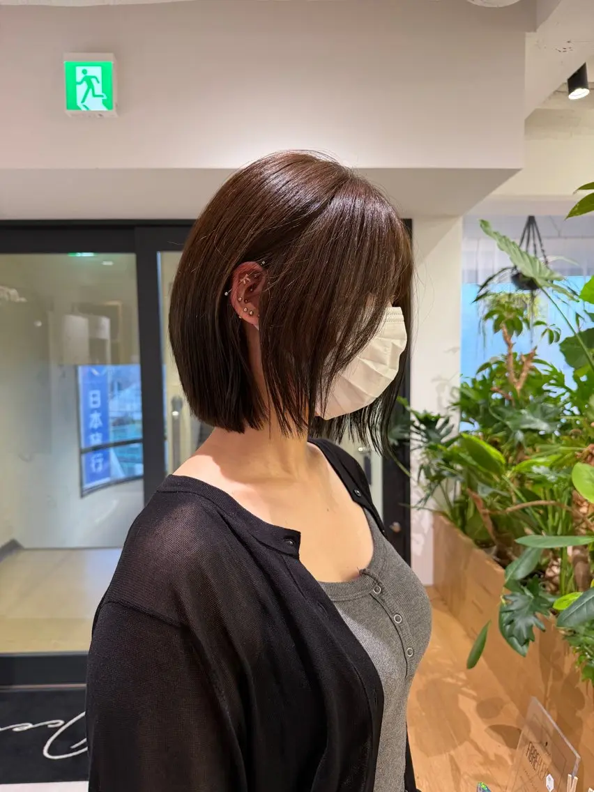 ショート カラー 切りっぱなし/髪質 改善矯正/さやか🫧のヘアスタイル