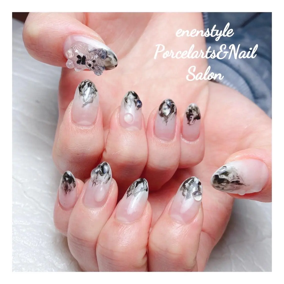 ミディアム ネイル 🐾enen style 🐾のネイルデザイン