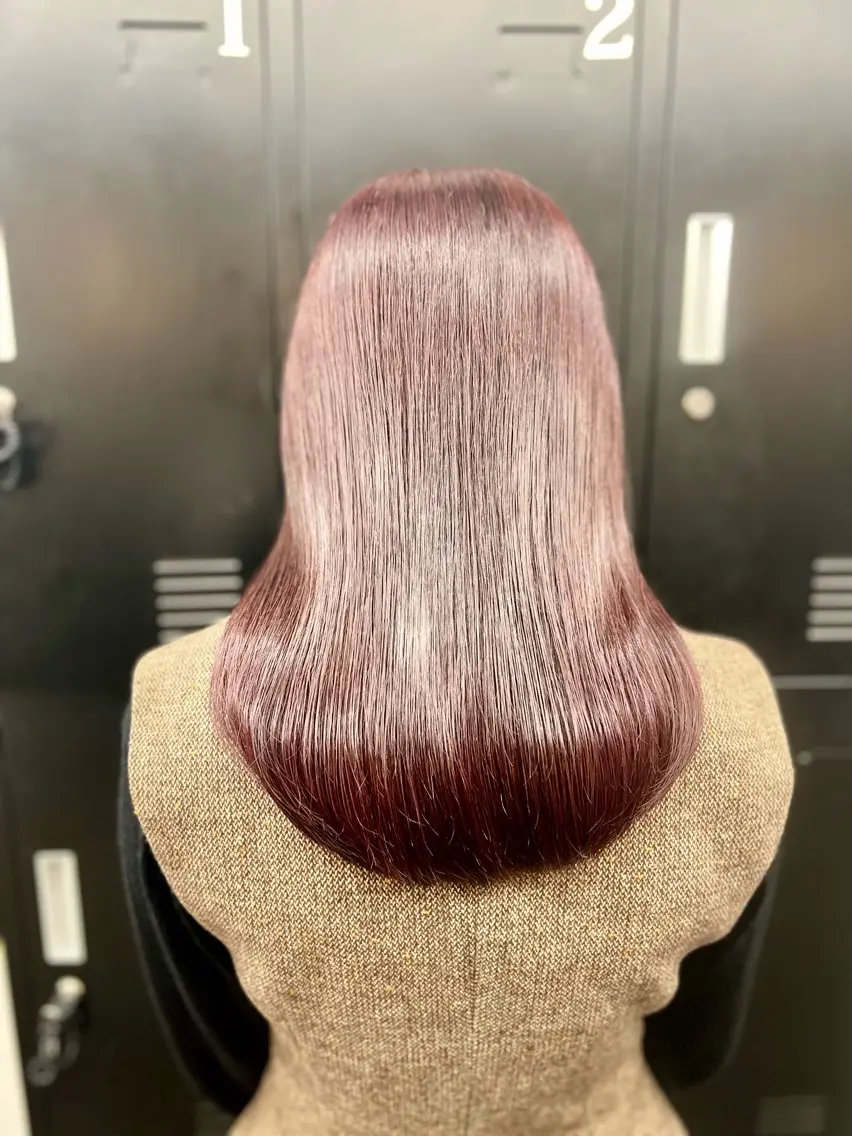 ロング カラー レッドカラー 髪質改善 透明感カラー特化🫧 🦋栗原🦋のヘアスタイル
