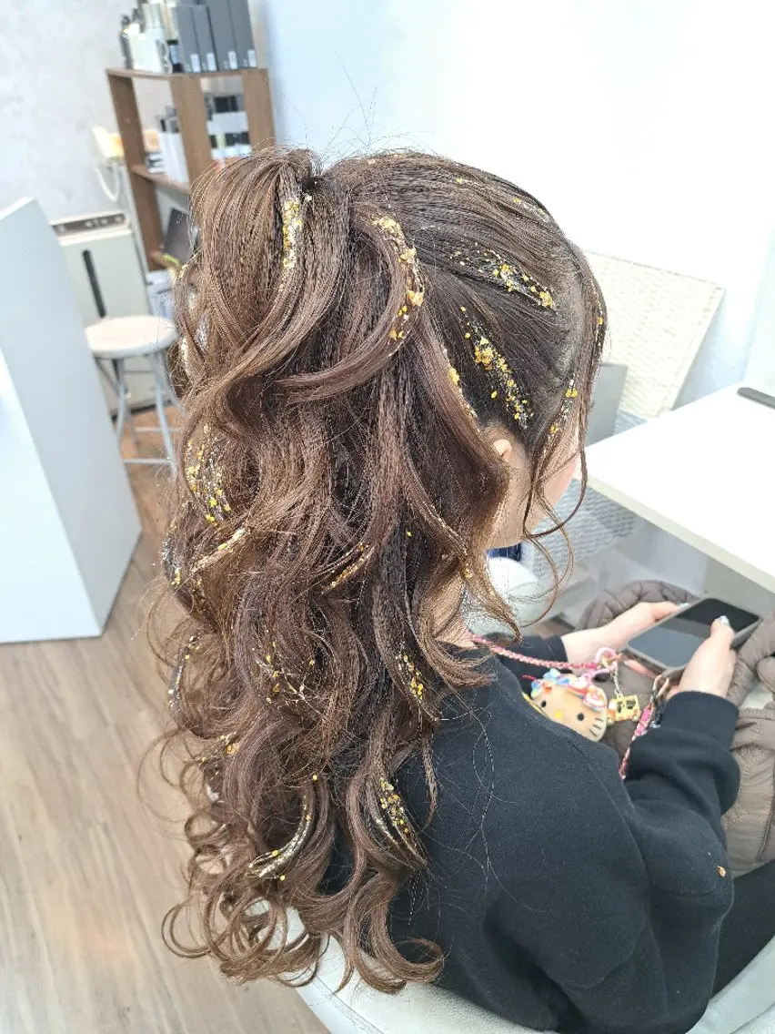 ロング ヘアアレンジ ヘアセット GLOSS心斎橋🌹 はるなのヘアスタイル