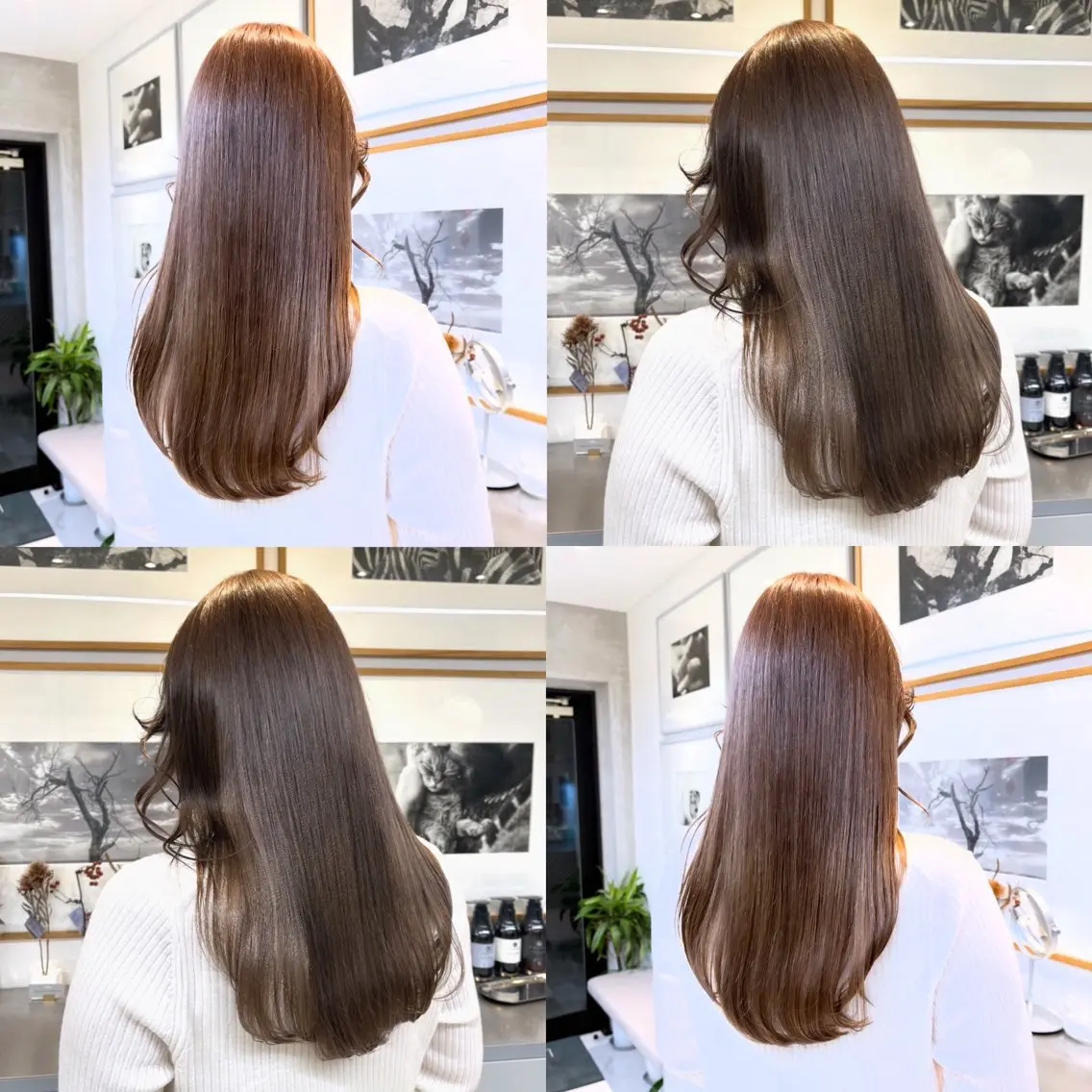 セミロング カラー ベージュカラー 透明感カラー ハイトーンカラー ミルクティーベージュ ミルキーベージュ ヘアカラー トリートメント ヘッドスパ ヘアセット カジュアルを女っぽく 𝗮𝘆𝗮𝗰𝗼のヘアスタイル