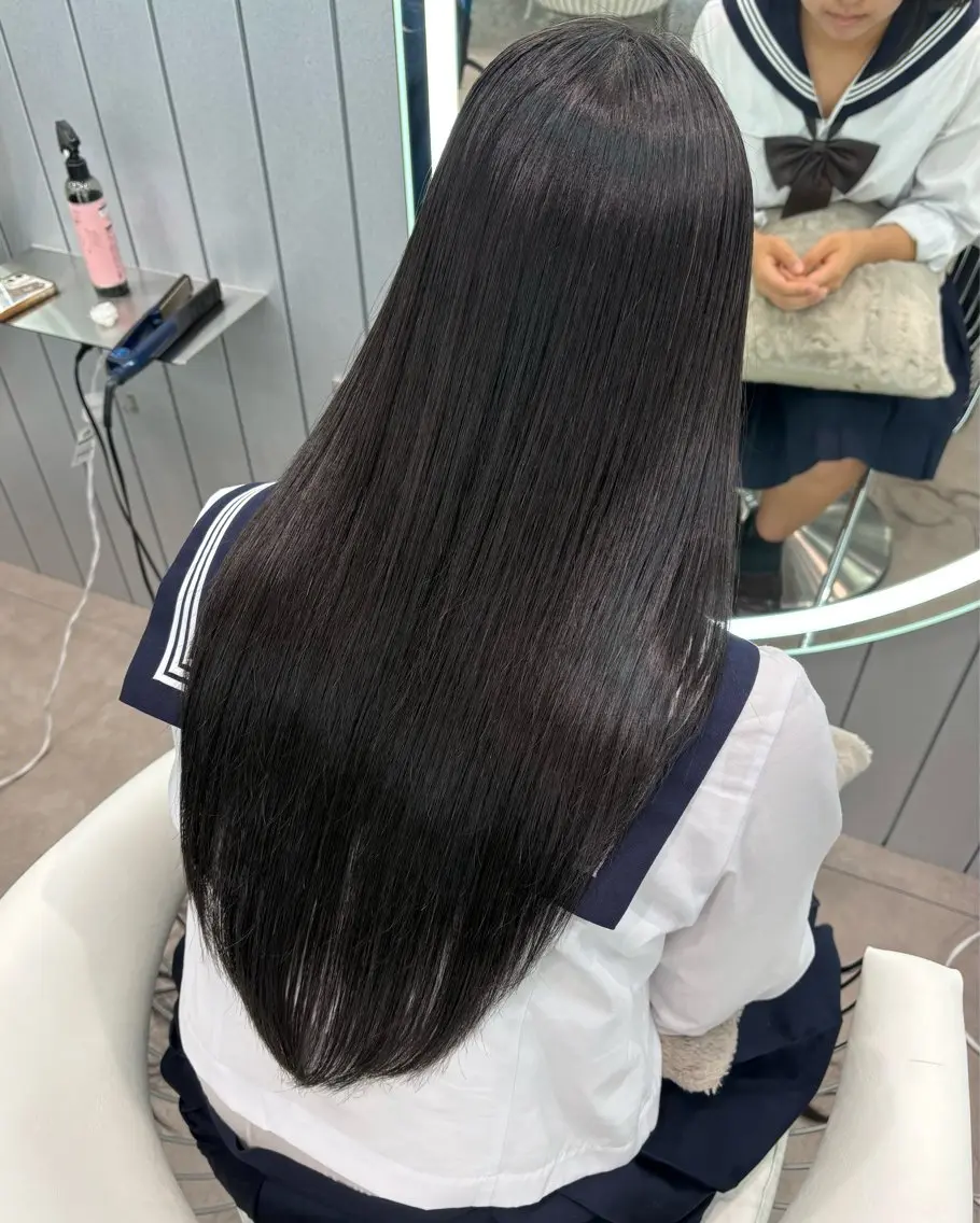 ロング ヘアアレンジ カット 縮毛矯正 トリートメント ヘアセット 大宮‎縮毛矯正🩵 レイヤー　佐藤和のヘアスタイル