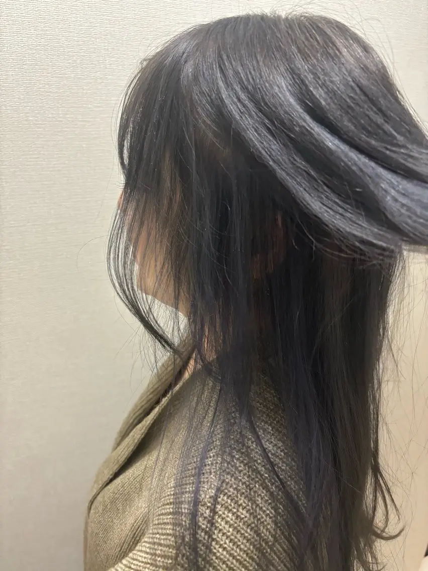 ロング カラー ベージュカラー グレージュ メンズ/パーマ/ 顔周りレイヤー/💶のヘアスタイル