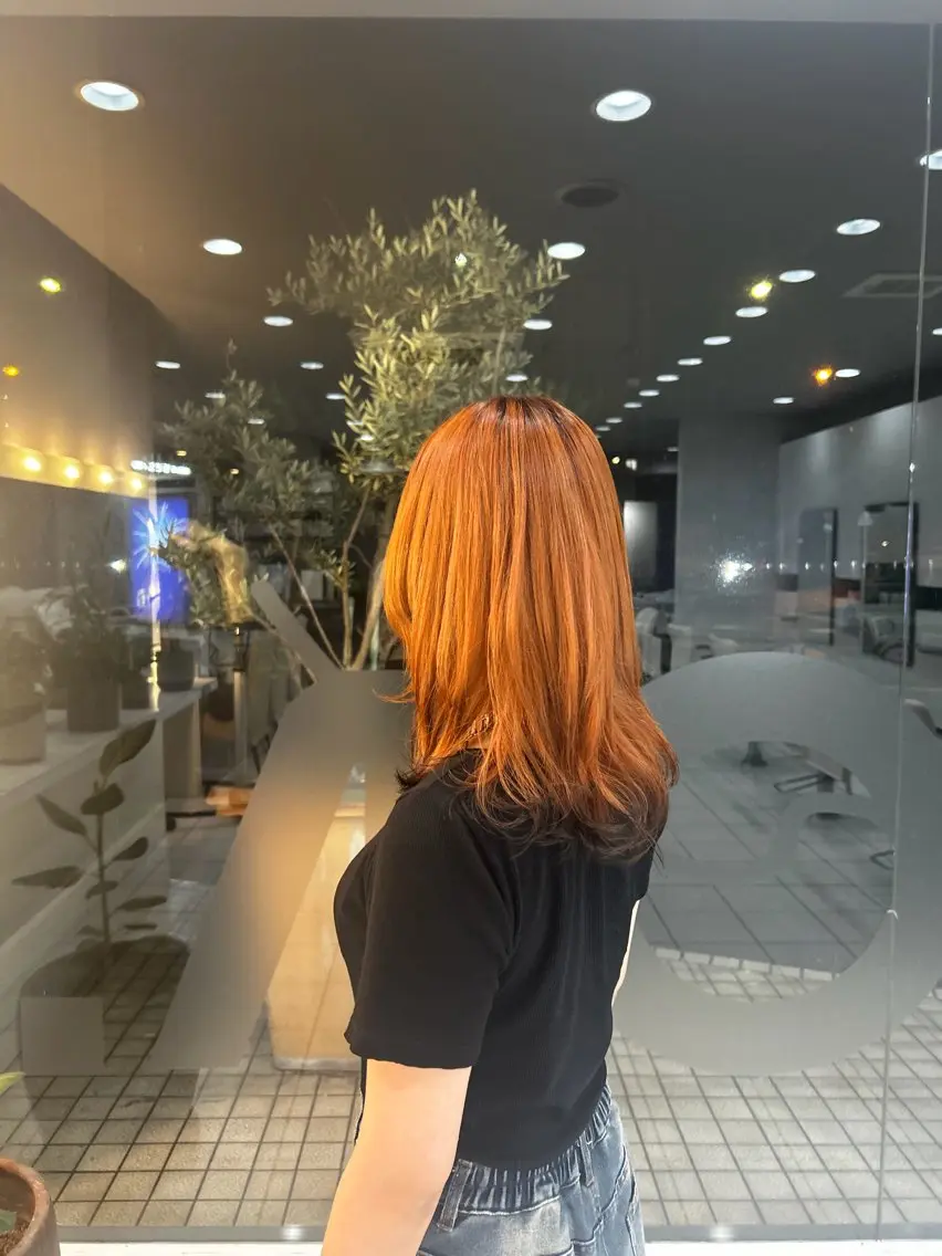 セミロング カラー 狐カラー 古川 遥翔のヘアスタイル