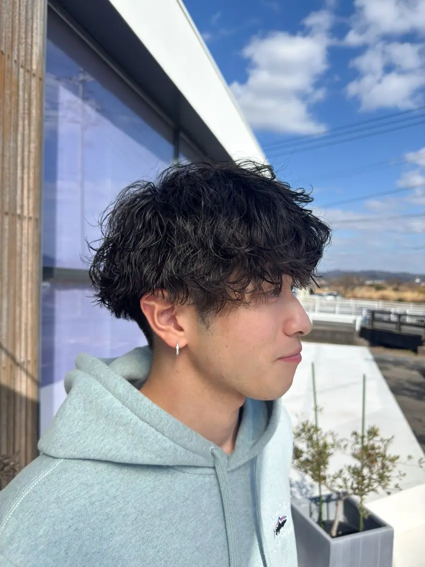 ショート パーマ スパイラルパーマ カット パーマ トリートメント CUTS 東尾道/ 市川聖也のヘアスタイル
