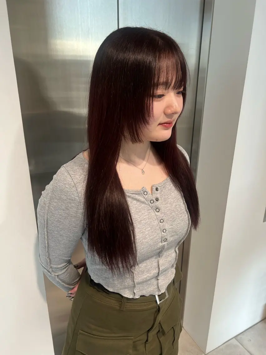 ロング カラー カット ヘアカラー トリートメント 赤みゼロ/透明感 カラー🌿KANTAのヘアスタイル