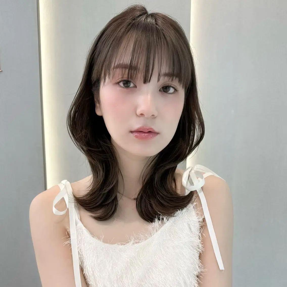 ロング カット ヘアカラー トリートメント 縮毛矯正/韓国ヘア /レイヤー🎀ミズキのヘアスタイル