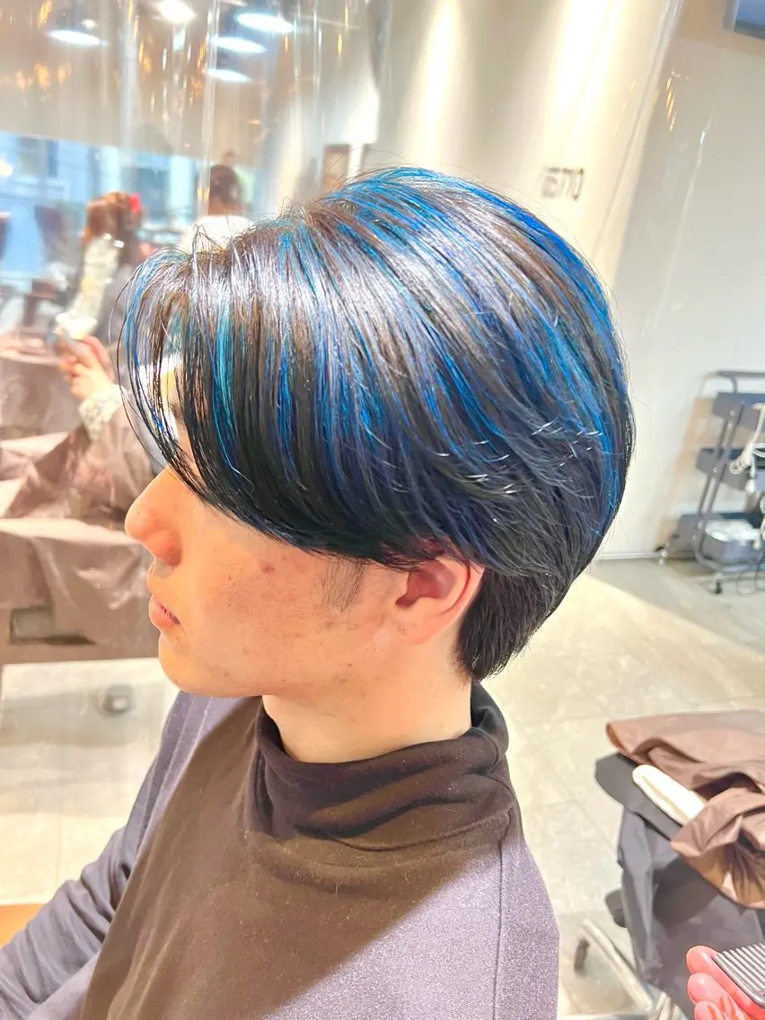 ミディアム カラー ヘアカラー トリートメント ヘッドスパ ヘアセット 🌈インナーカラー ‘ショウマ’🌈のヘアスタイル
