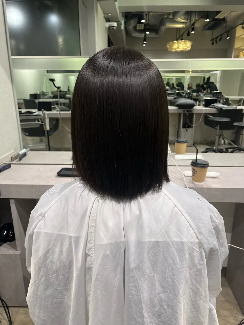 ミディアム パーマ 縮毛矯正 縮毛矯正 特化生田のヘアスタイル