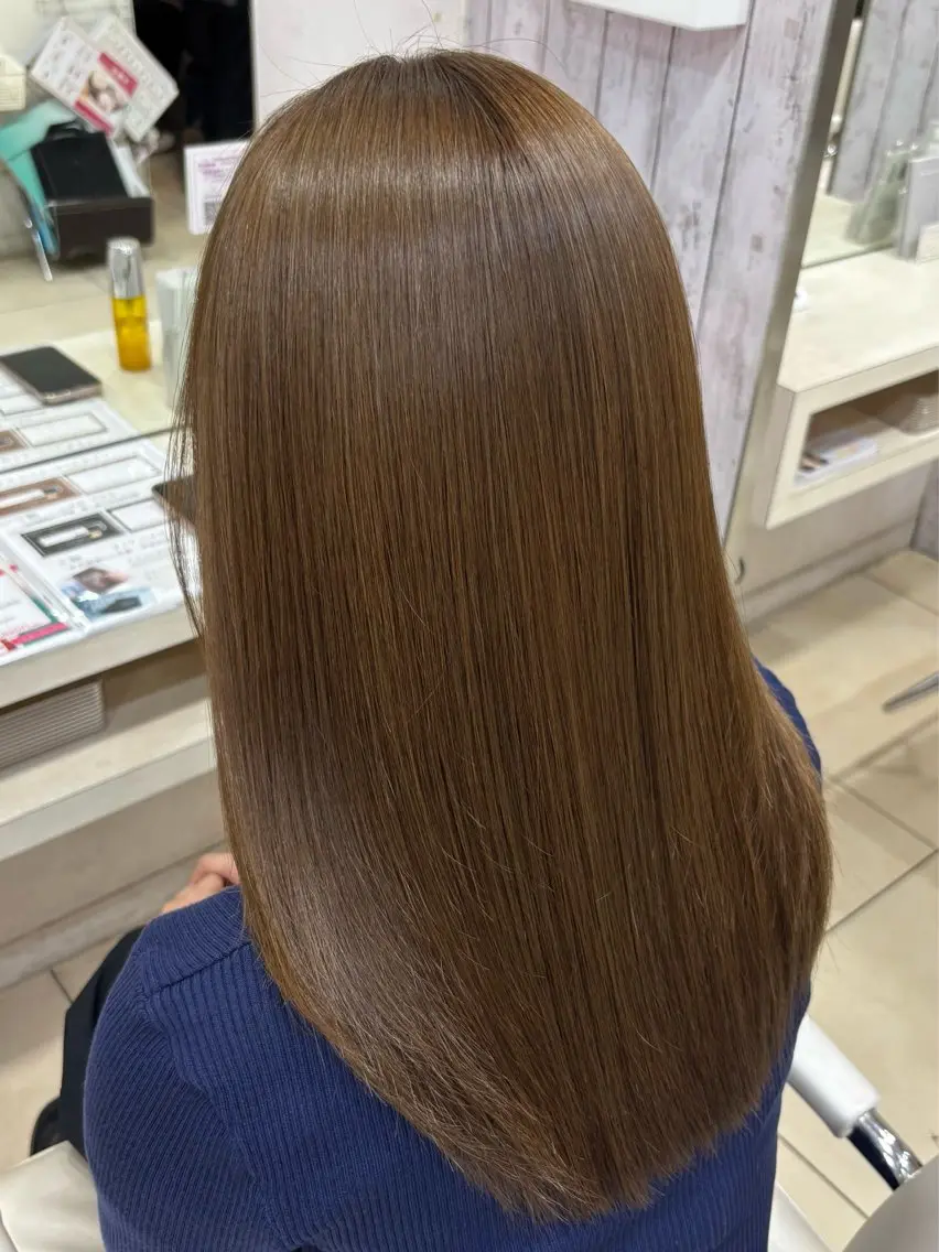 ロング カラー ヘアカラー トリートメント 🎀ゆい🎀 髪質改善カラー🎀のヘアスタイル