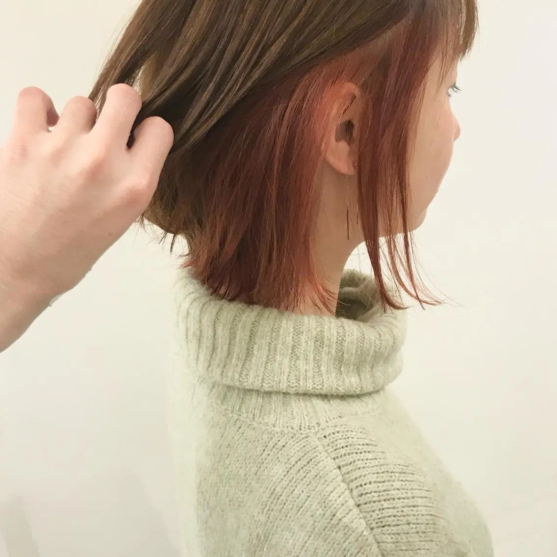 カラー オレンジ 窪田 椋介のヘアスタイル