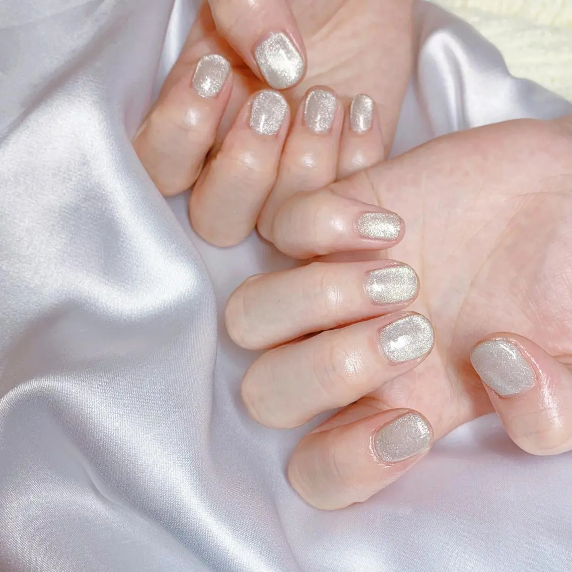 ネイル オーロラネイル フットネイル フレンチネイル ジェルネイル 韓国ネイル 【ENサロン】 Rei💜Nailのネイルデザイン