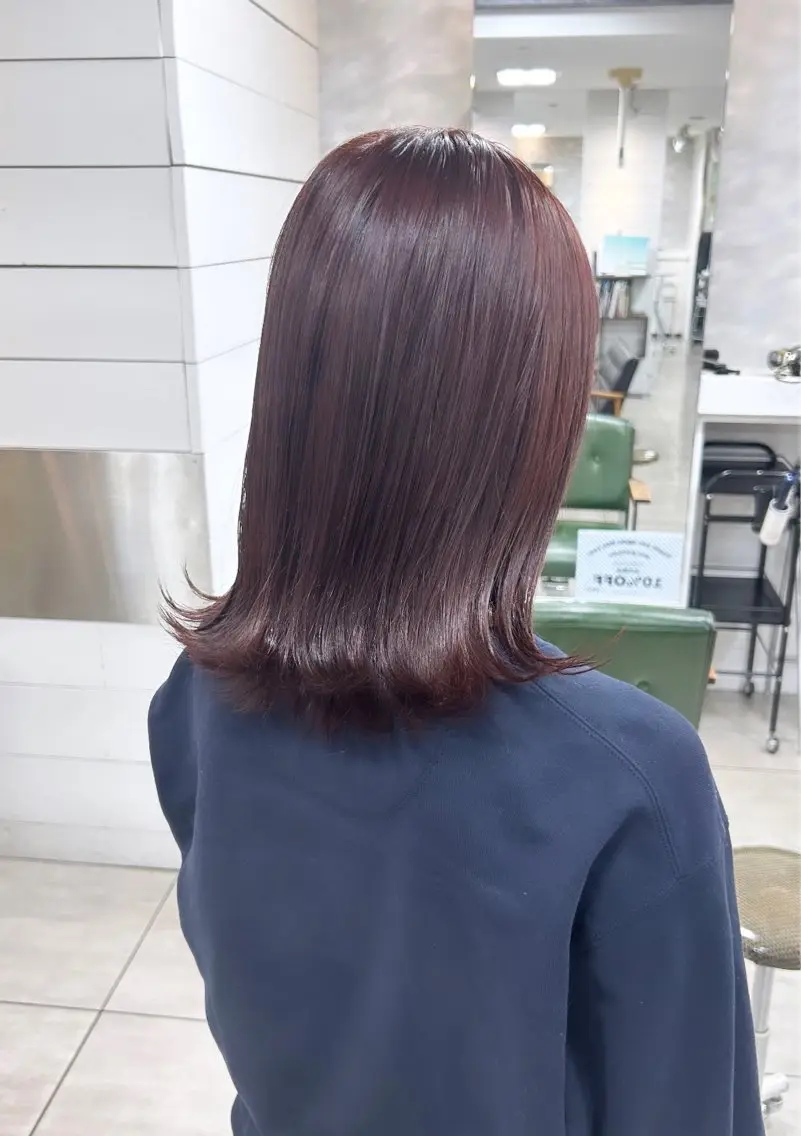 ミディアム カット ヘアカラー 🫧艶髪カラー🫧 森本くるみのヘアスタイル