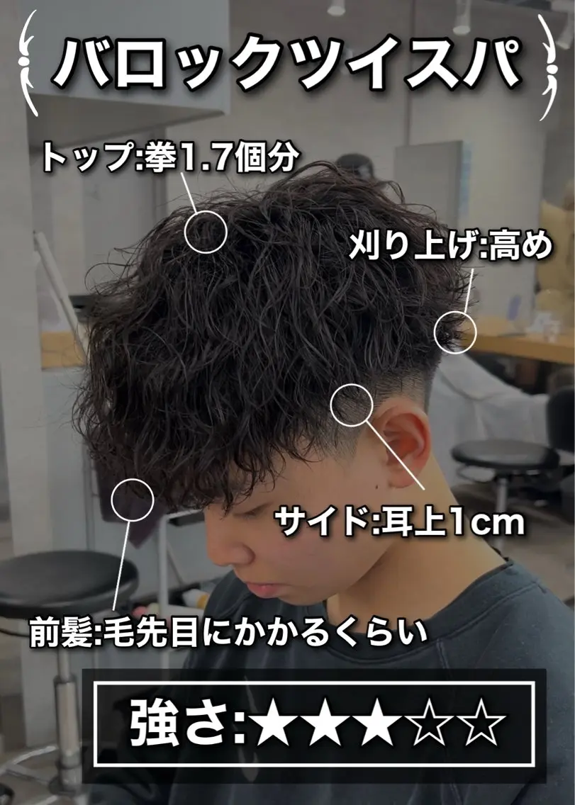 パーマ メンズ カット パーマ パーマ特化/ MANARUのヘアスタイル