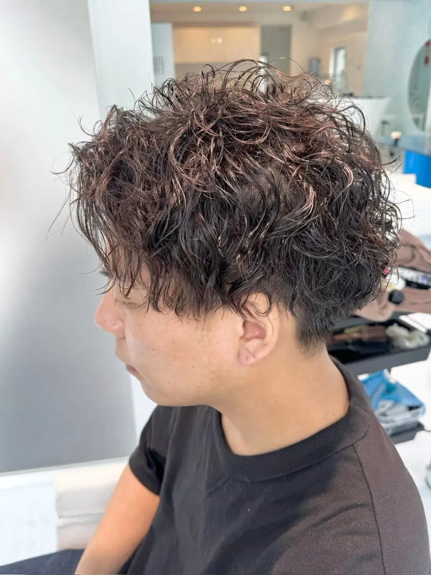 ショート パーマ カット パーマ AMITYメンズ特化 ASUMIのヘアスタイル