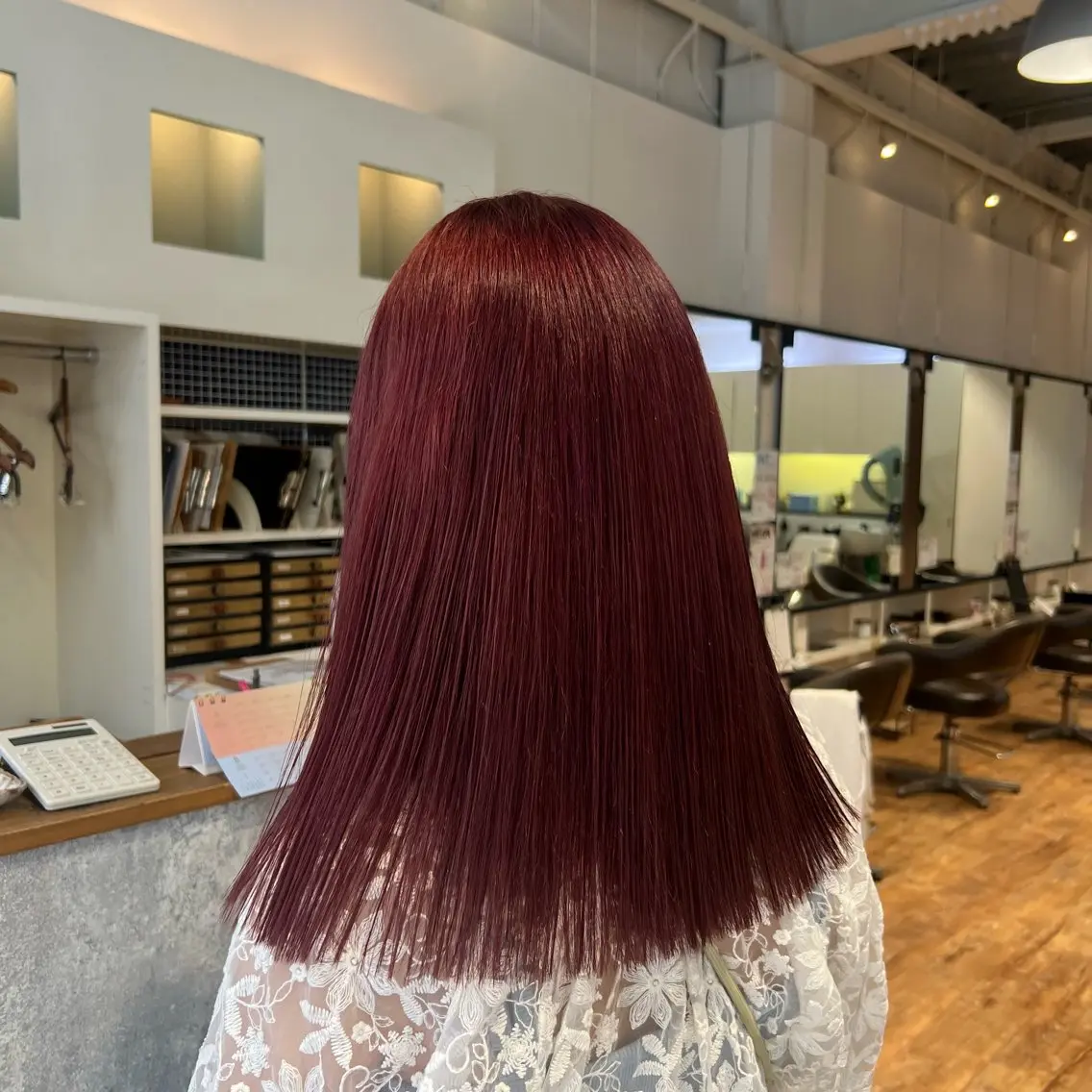 カラー レッドカラー カット ヘアカラー インナーカラー♡ Nanakoのヘアスタイル