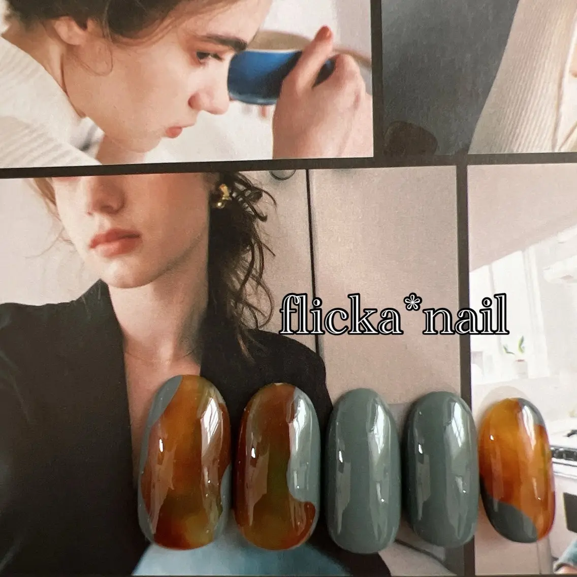 ネイル べっ甲ネイル ハンドネイル flicka* nailのネイルデザイン