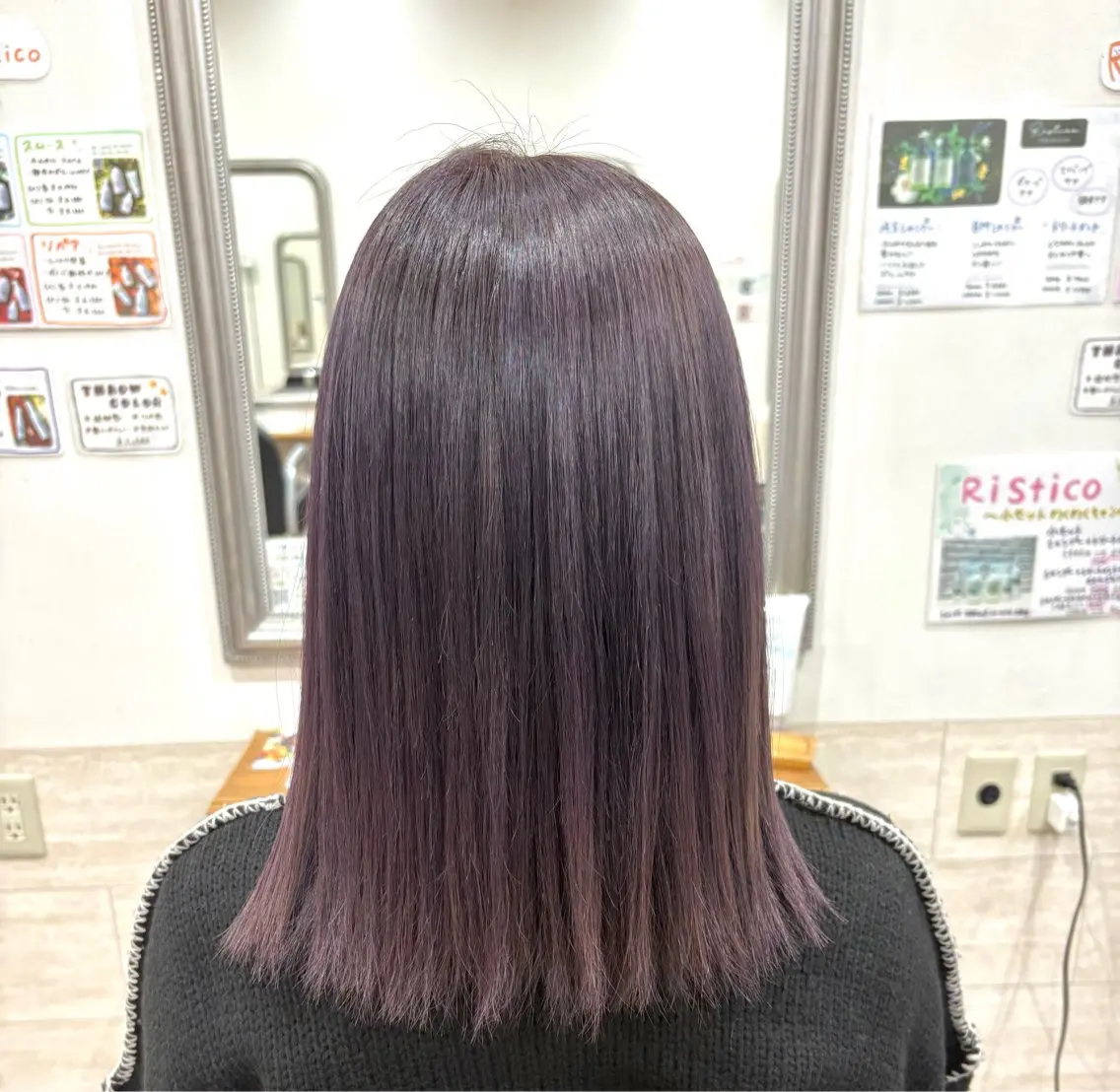 ミディアム カラー 堀川 希歩のヘアスタイル
