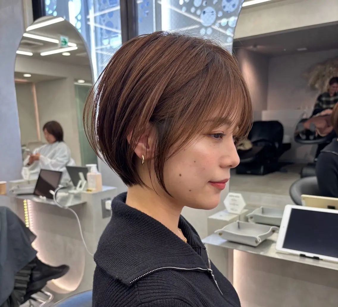 ショート ショートヘア 縮毛矯正 《髪質改善✖️レイヤ ー🩶》ナオヤのヘアスタイル
