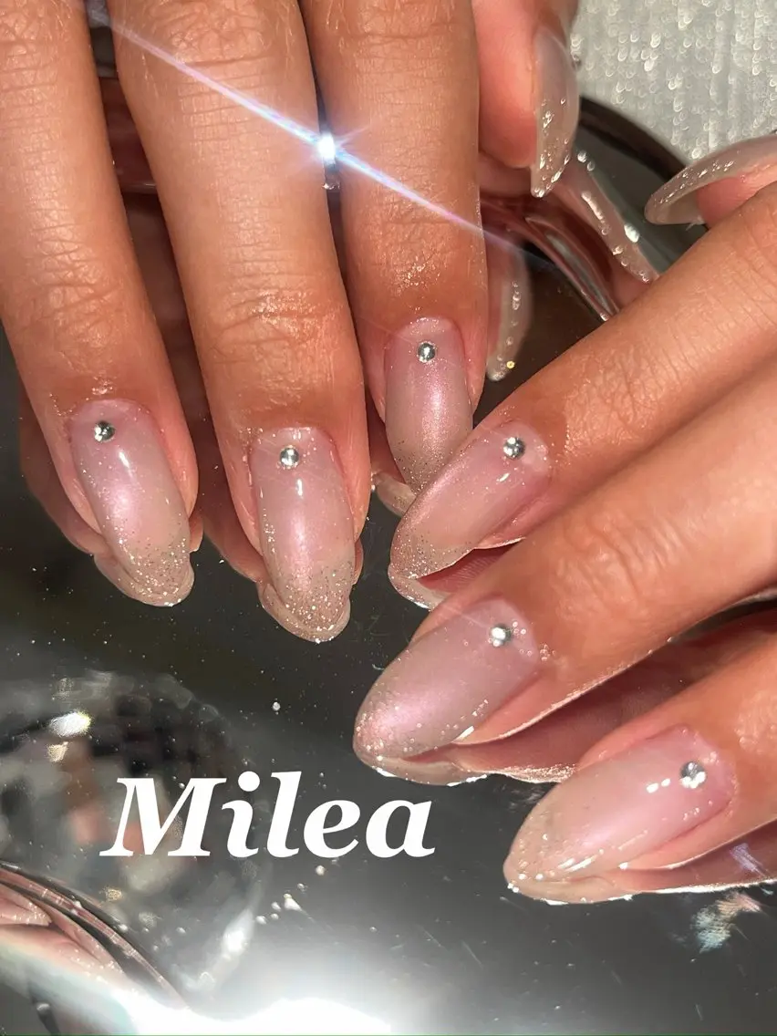 ネイル マグネットネイル Milea🩵 Sayaka🪩のネイルデザイン