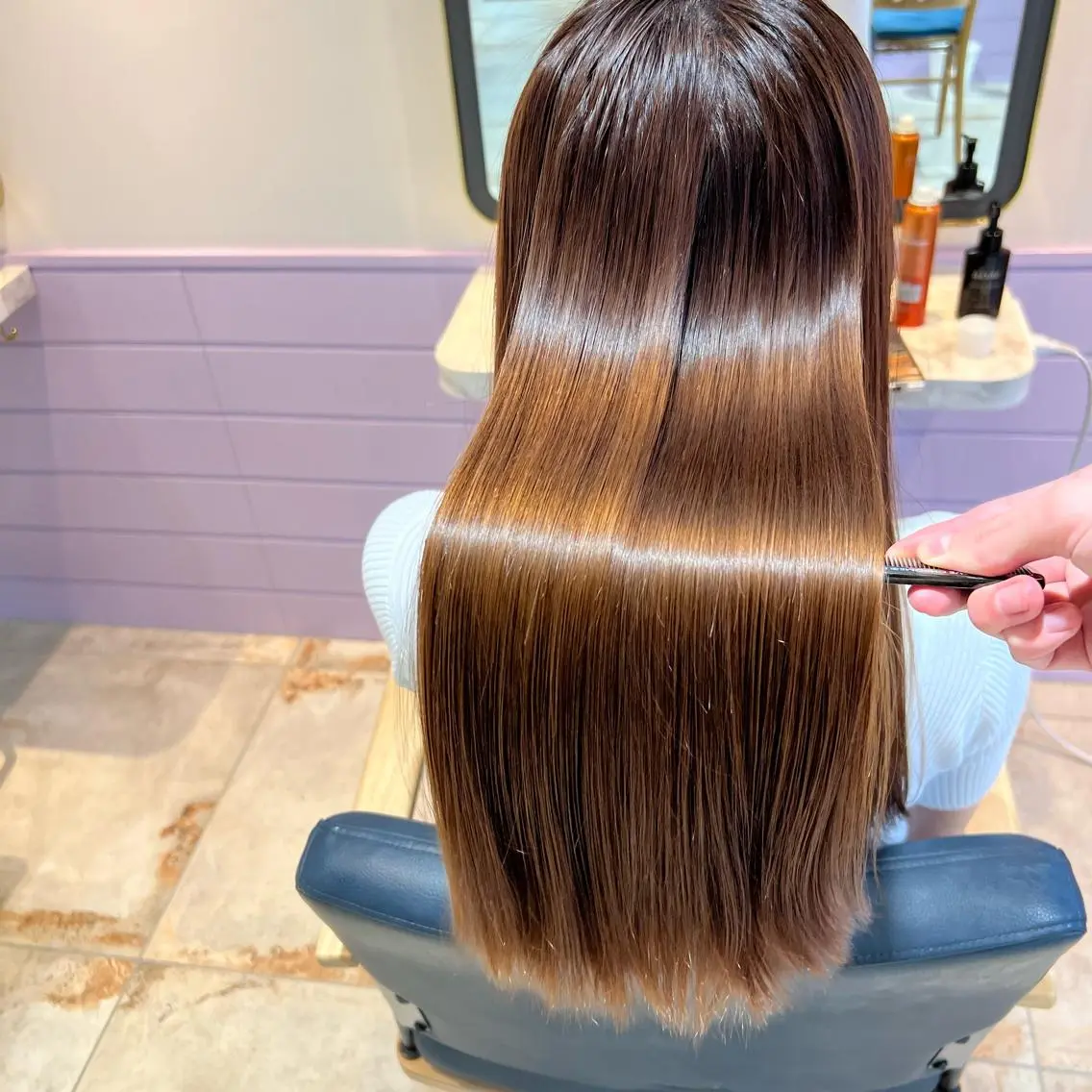 ロング 🍀失敗しない 縮毛矯正熊谷竜馬🍀のヘアスタイル