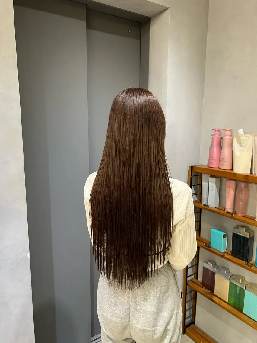 ロング 髪質改善 トリートメント AI  /暖色カラー /ゆるふわstyleのヘアスタイル