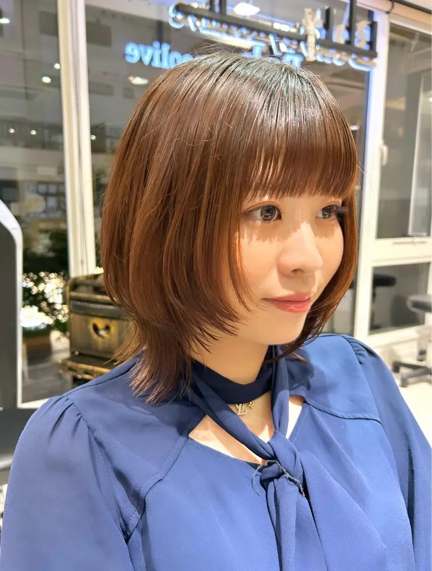 前髪カット＋透明感カラーシルクトリートメント付きの写真