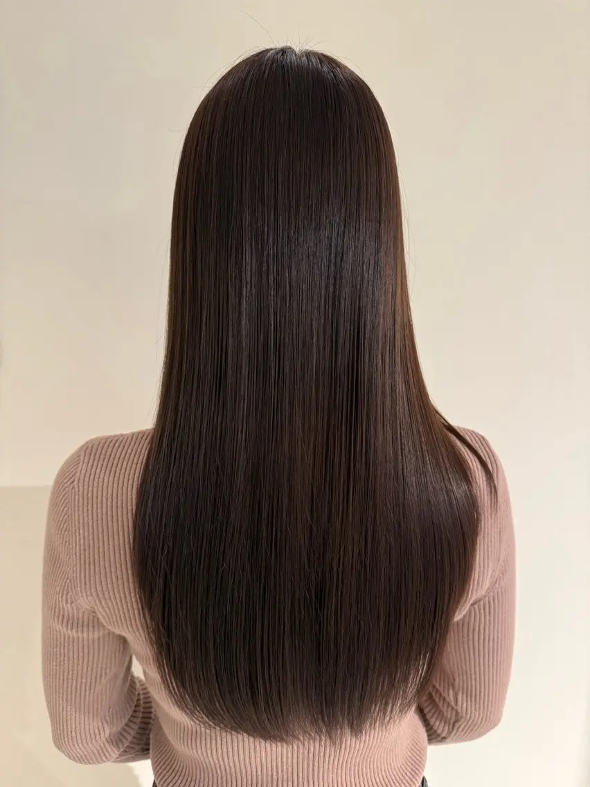 ロング カット ヘアカラー トリートメント AVANCE emiのヘアスタイル