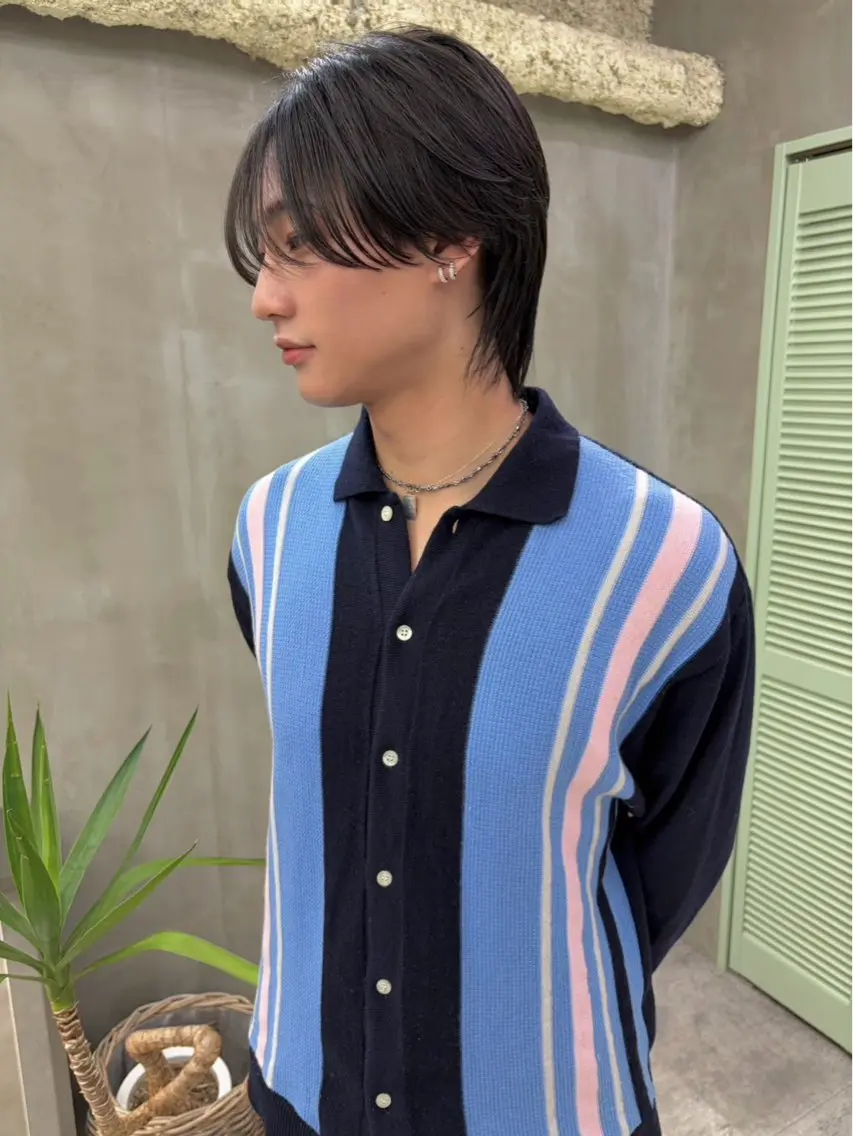ショート パーマ メンズ メンズブリーチ ダウンパーマ メンズインナーカラー メンズ韓国風 メンズパーマ カット パーマ 🫧umu.🫧韓国 /レイヤーカットのヘアスタイル
