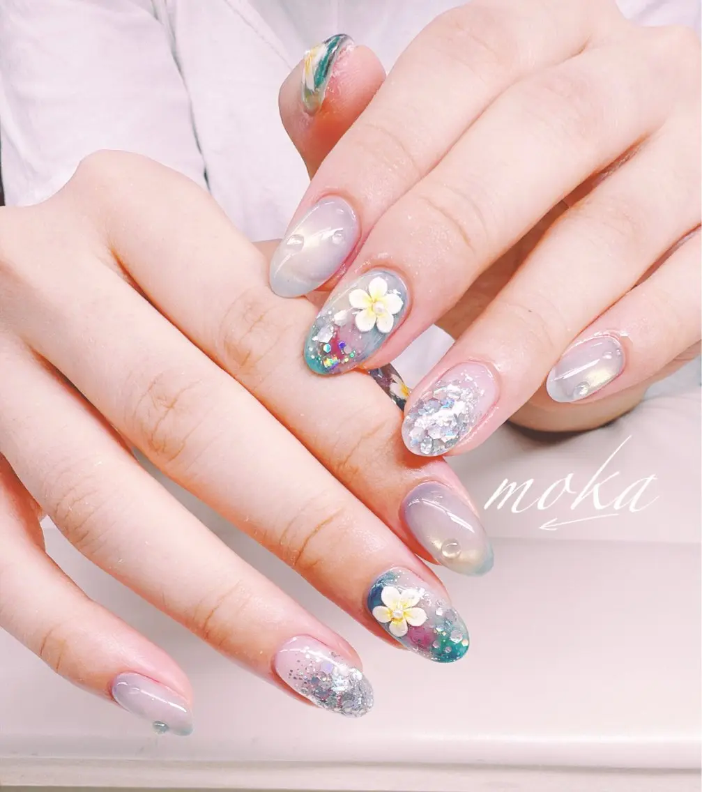 ネイル ハンドネイル ハンドケア 胡蝶蘭レディースサロ ンNailMOKAのネイルデザイン